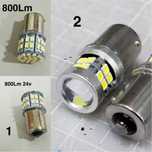 LED P21w 12/24v Branco e vermelho