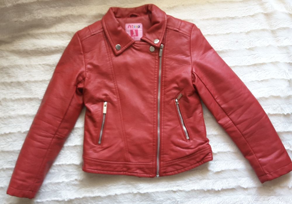 Blusão cabedal - tam 8 anos - como NOVO