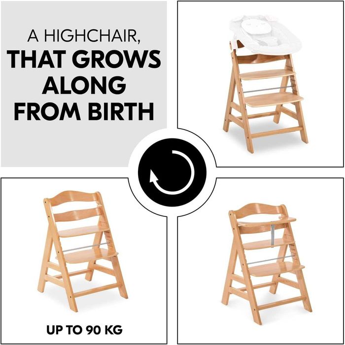 крісло Стільчик для годування Hauck Alpha+ дерев'яний 6 міс до 90 кг