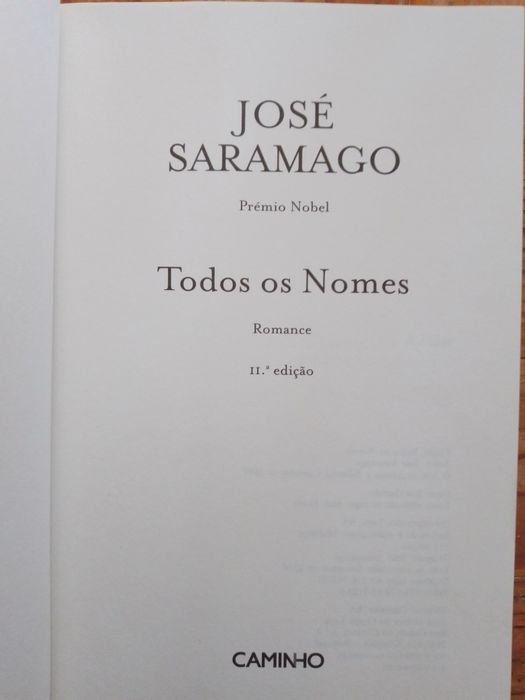 Todos os Nomes-Saramago-Caminho-11Ed.-3000T-10E-Os Maias-Eça5E Desde2E