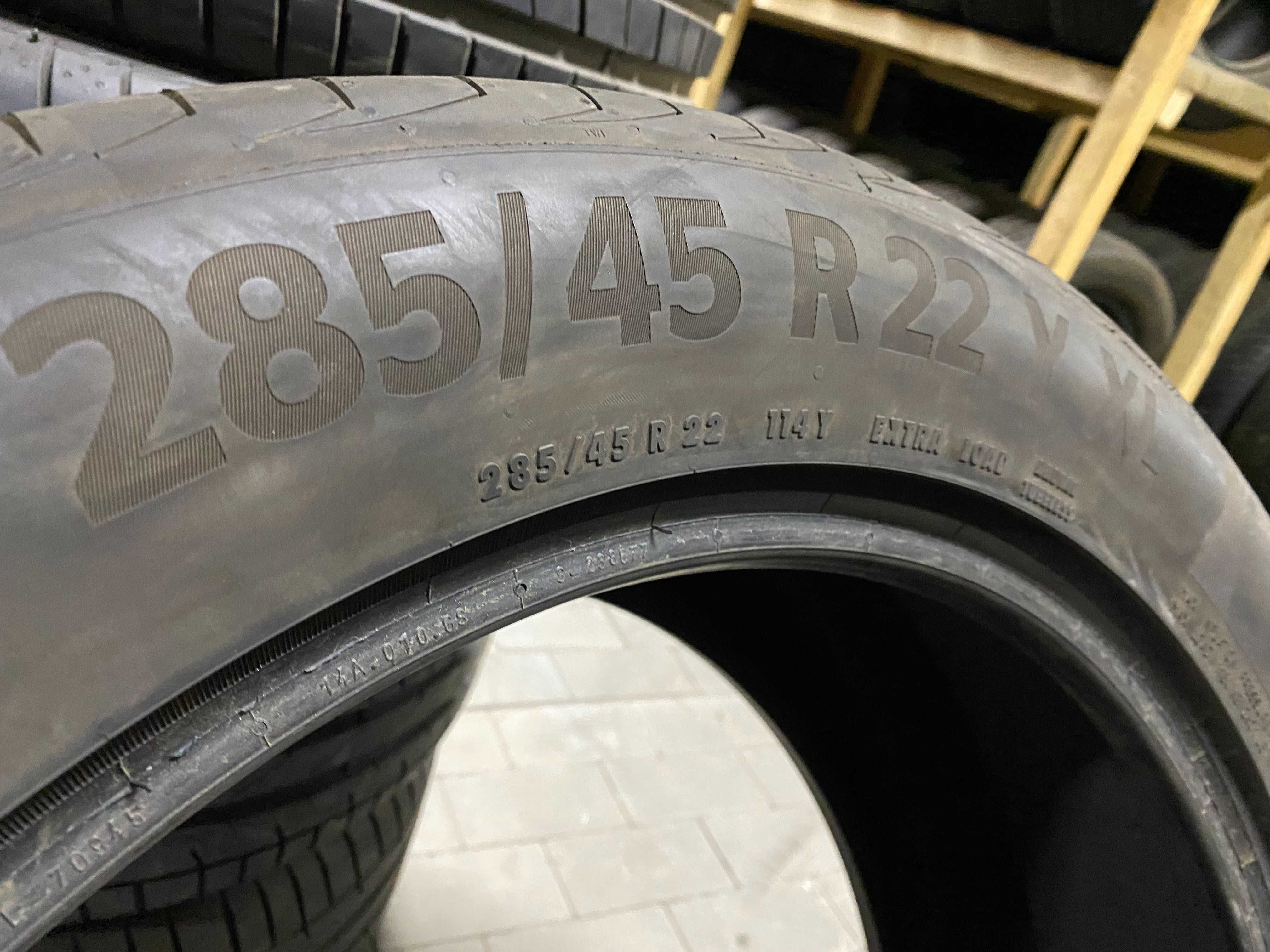 Літні Шини 285/45R22 Continental PremiumContact6 2022рік 6,5мм 2шт