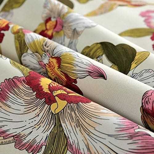Zestaw 2 zasłon w stylu vintage, nieprzejrzyste  (245 x 140 cm)