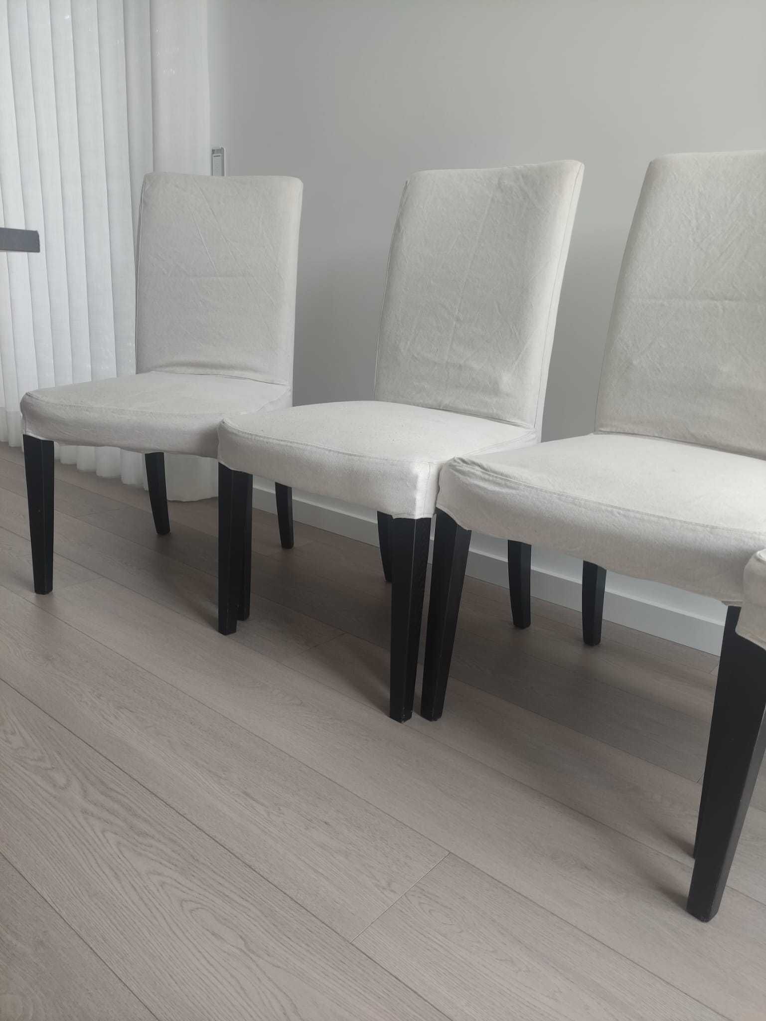 4 cadeiras IKEA para mesa de jantar com os pés castanho-preto