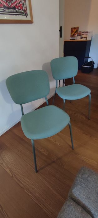 Krzesła Ikea turkus kolorowe jadalnia biurowe do biura pokój dziecka v
