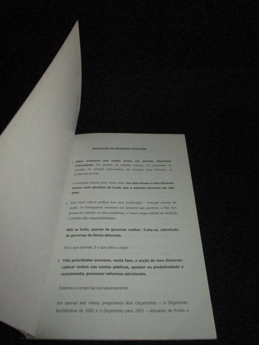 Livro XV Governo Constitucional Os primeiros seis meses