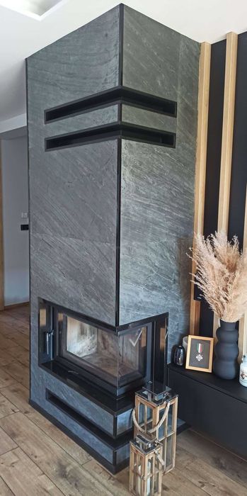 Fornir Kamienny Line Black 122x61x0.2cm Warszawa 25 arkuszy