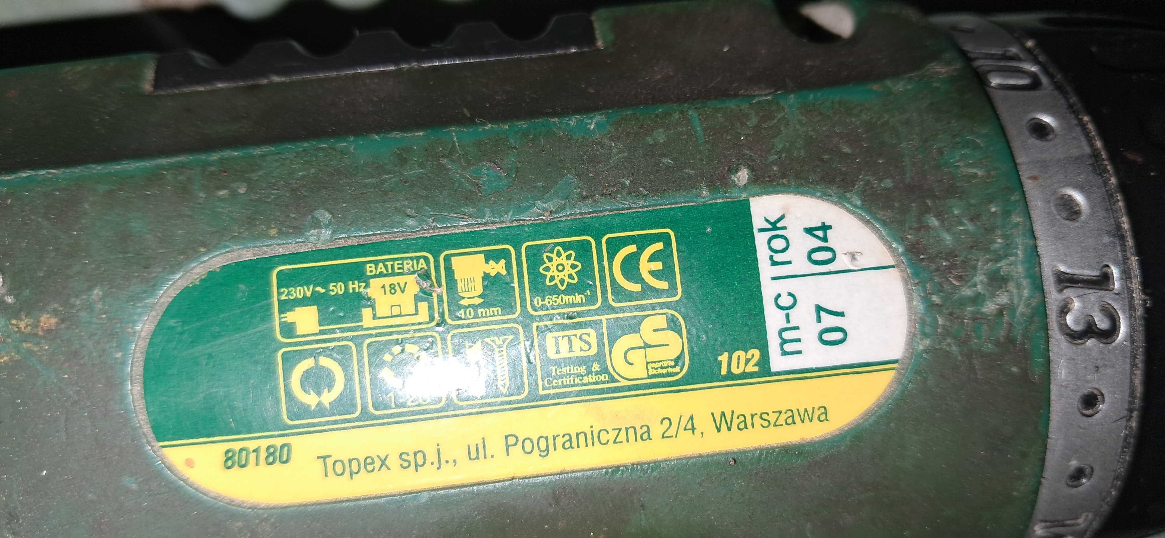 Wiertarko-wkrętarka Topex 18 V