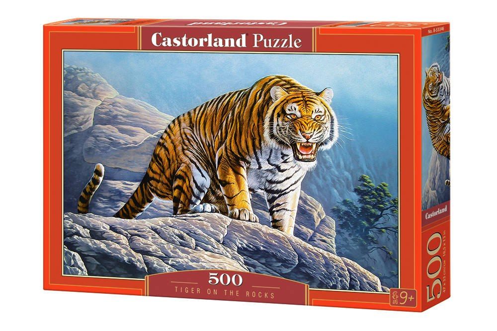 Puzzle dla dzieci bajkowe bajki  500 el. Tiger on the Rocks