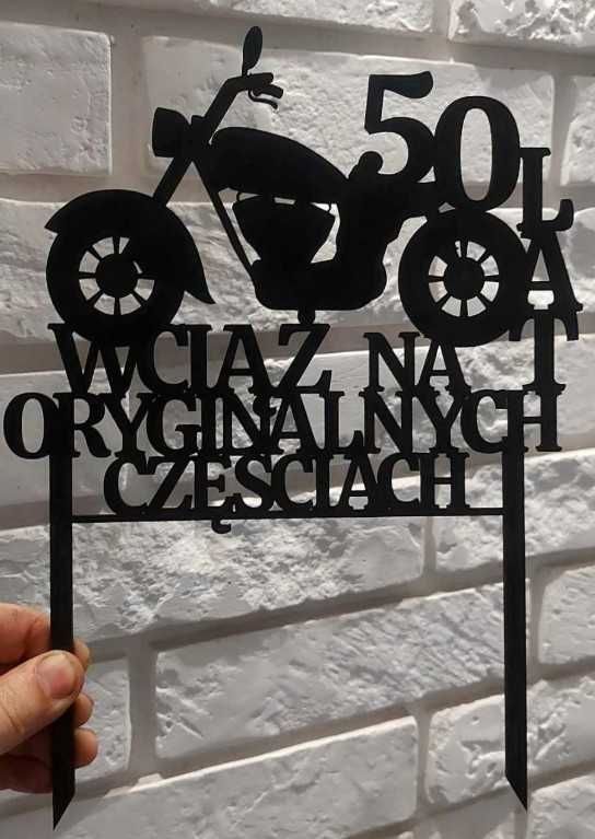 Topper na tort "50 lat wciąż na oryginalnych częściach