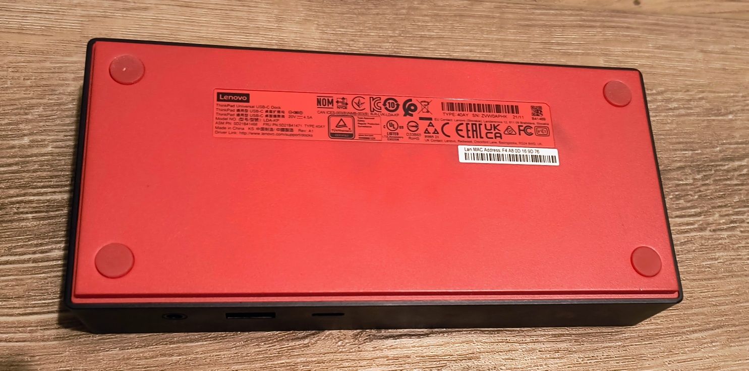 Stacja dokująca Lenovo ThinkPad 40AY + USB-C