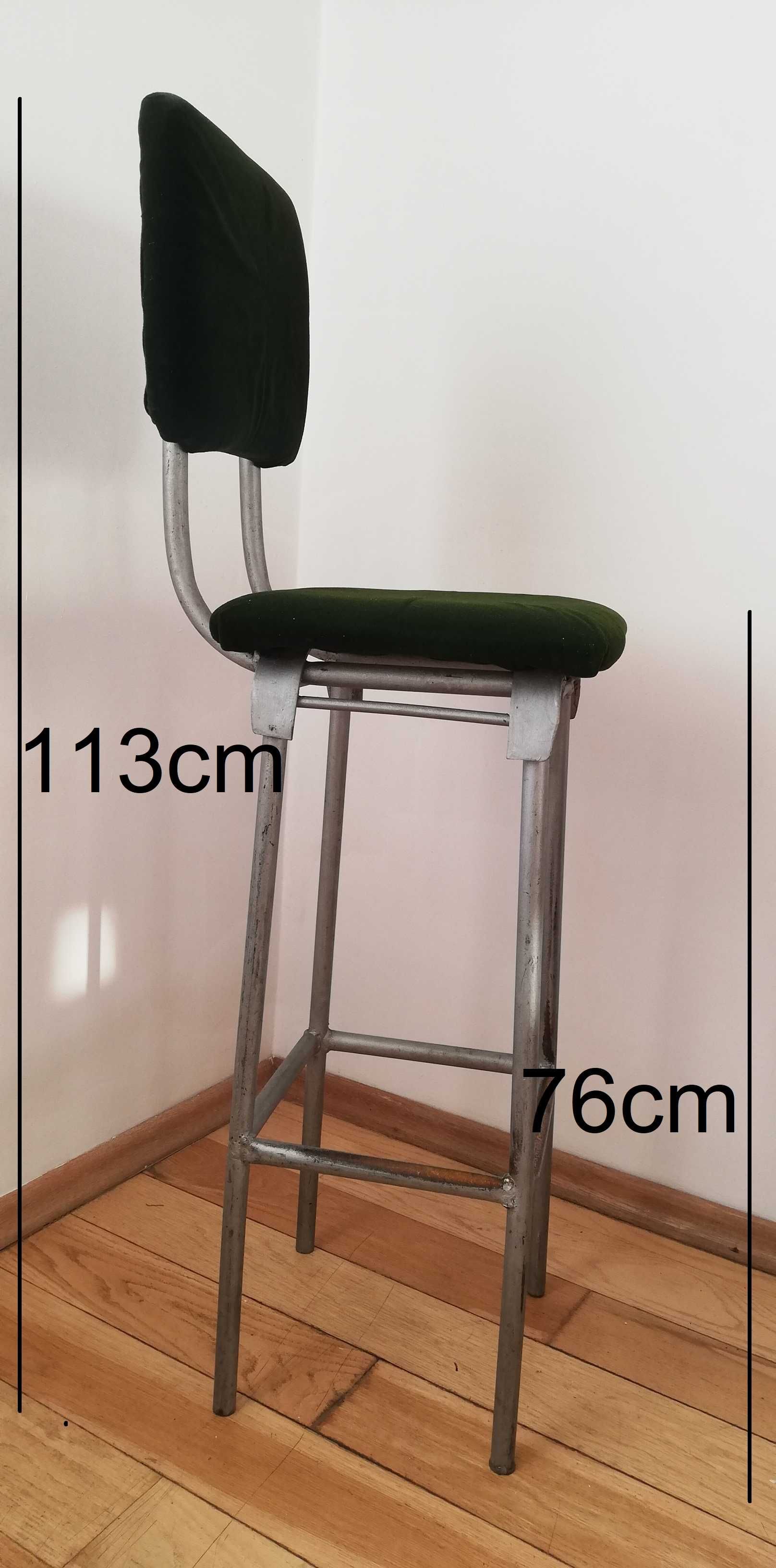 krzesło metalowe retro Hoker loft industrialny tapicerowany