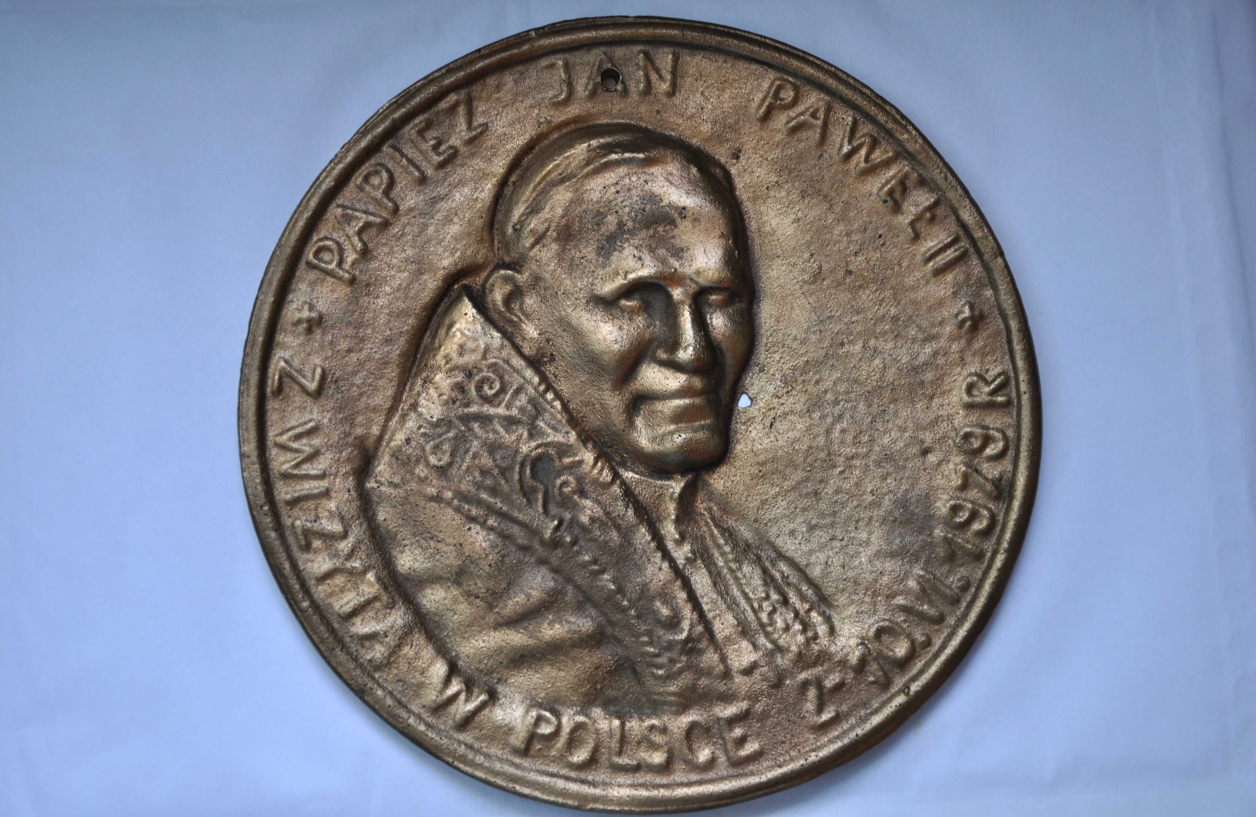 Medal-plakieta Jan Paweł II Z Wizytą w Polsce 1979 r.Ogromny- 1,87 kg