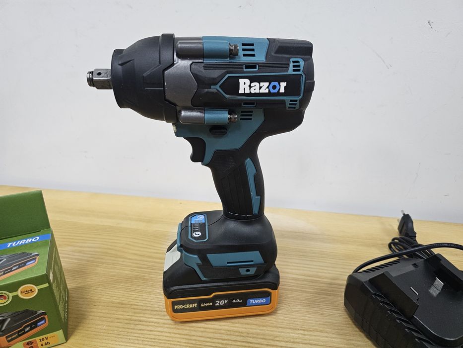 800Nm Гайковерт Razor (makita ,ProCraft) +4.0Ah акб TURBO +Зарядное ус