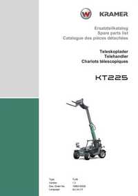 Katalog części, Instrukcja obsługi Kramer KT225[TL48]