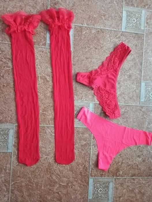 Majtki Pończochy Bielizna Zestaw