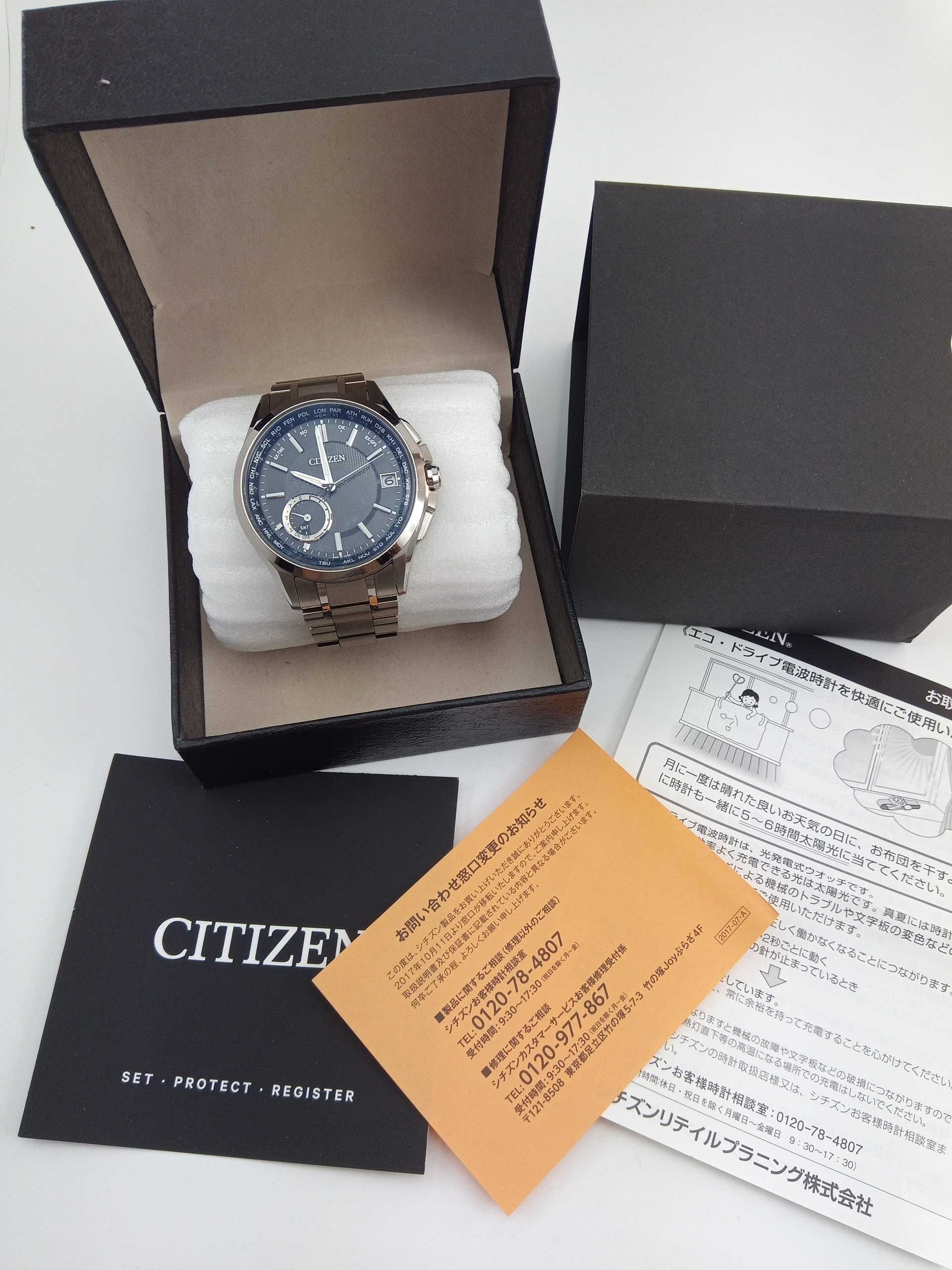 Часы Citizen GPS Attesa CC3010-51E Eco-Drive вечник титан сапфир
