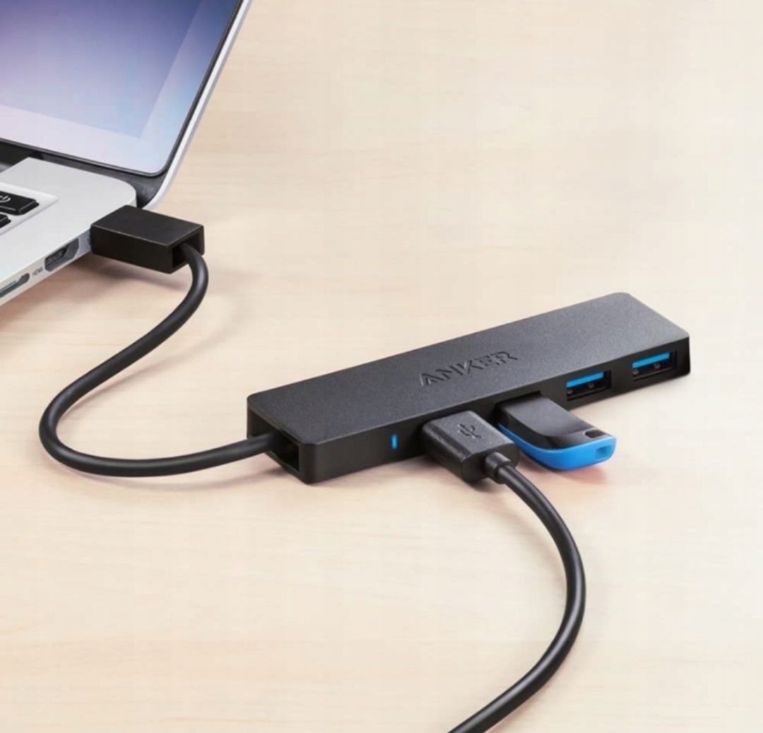 Anker AK-A7516 Usb Hub, 4 porty, Czarny port łącznik