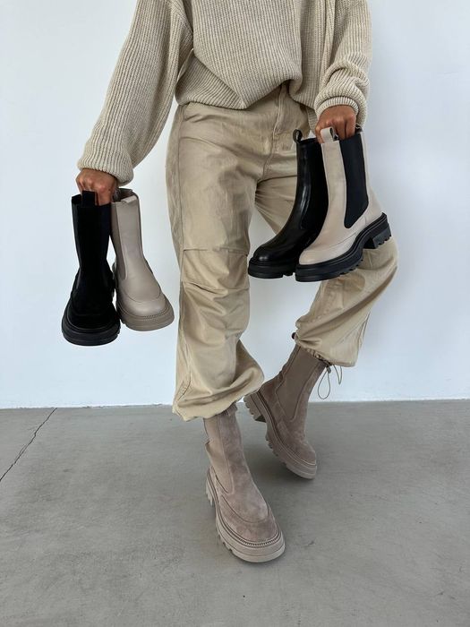 Жіночі черевики челсі зимові, Демі