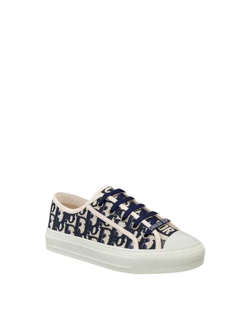 Кеди Dior Walk'n'Dior Sneaker Oblique Embroidered Cotton Deep Blue