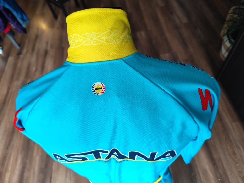 Kurtka kolarska Moa Team Astana Windstopper na rower bluza rowerowa