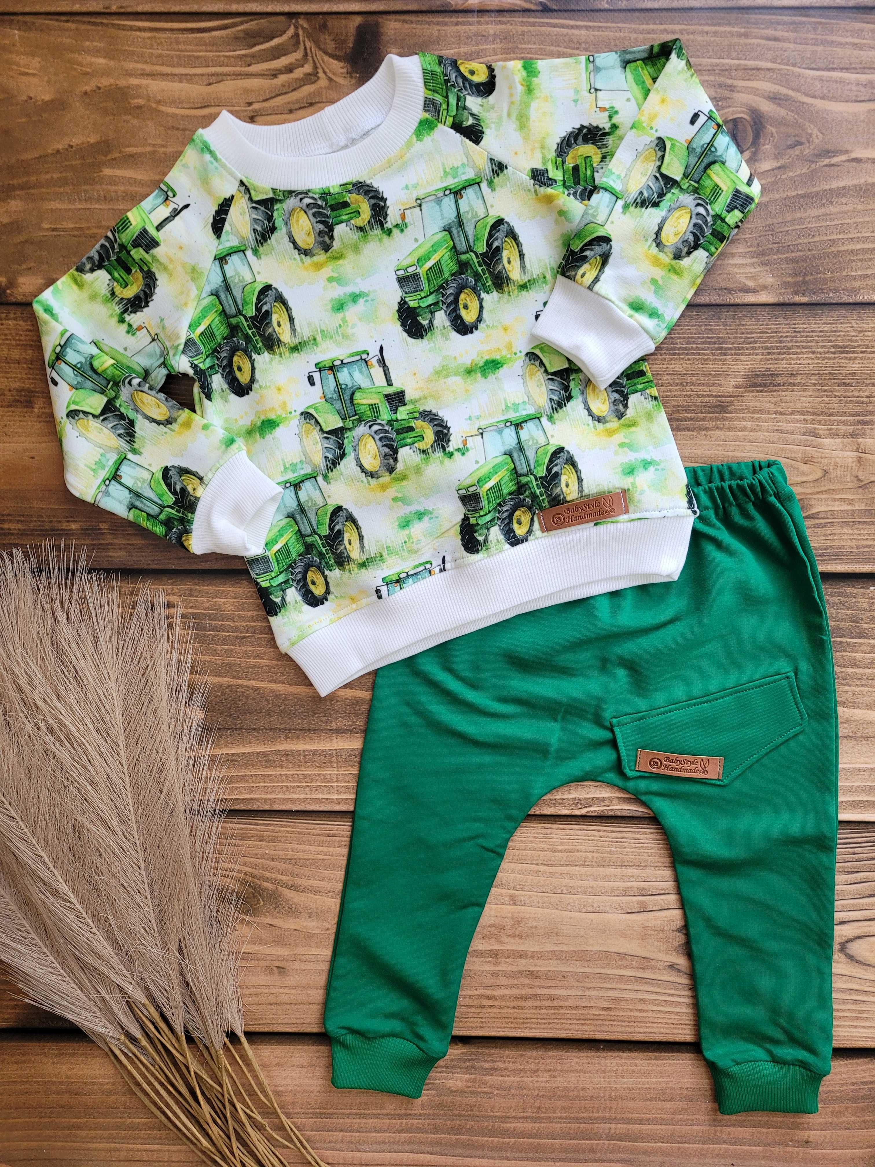 komplet dla chłopca bluza spodnie baggy traktory wieś john deere