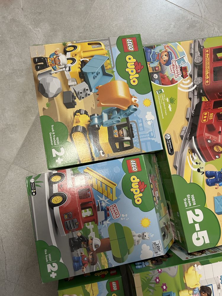 Klocki lego duplo straż koparka wywrotka pizza