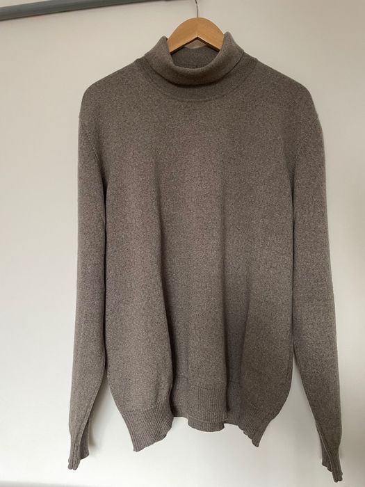 Beżowy męski sweter wełniany Marz XL