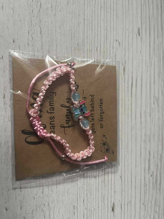 Nowa Bransoletka Sticha damska różowa (uniwersalna) Disney