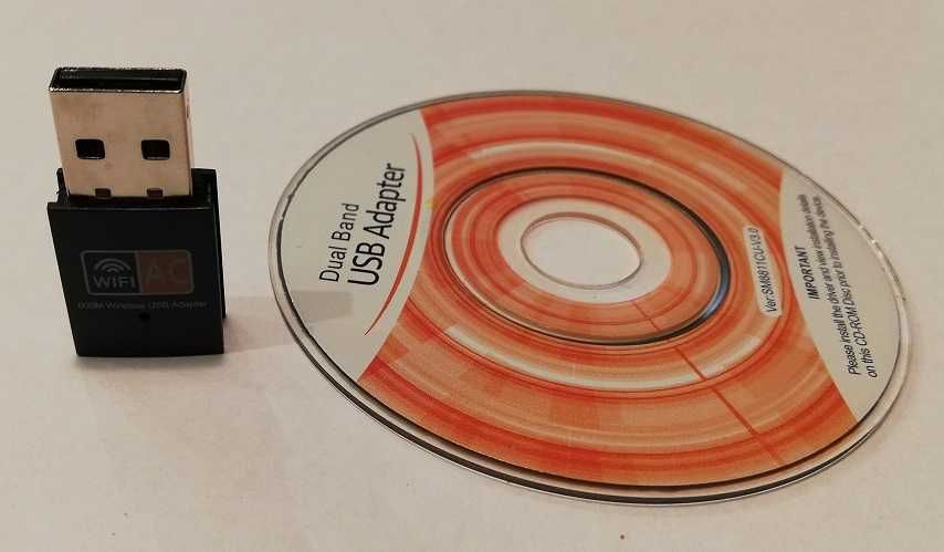 Karta WiFi dual band 5Ghz & 2.4Ghz 600Mbps USB