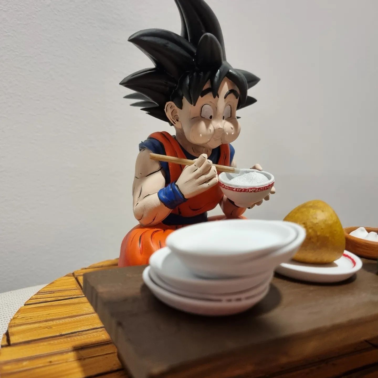 Diorama do Goku a almoçar