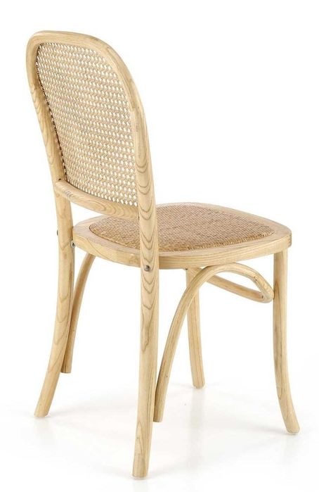 Krzesło klasyczne drewniane K502 rattan naturalny