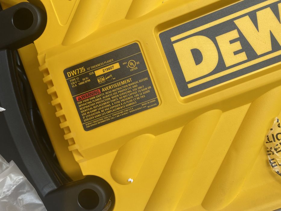 Dewalt dw 735 grubosciowka nowa