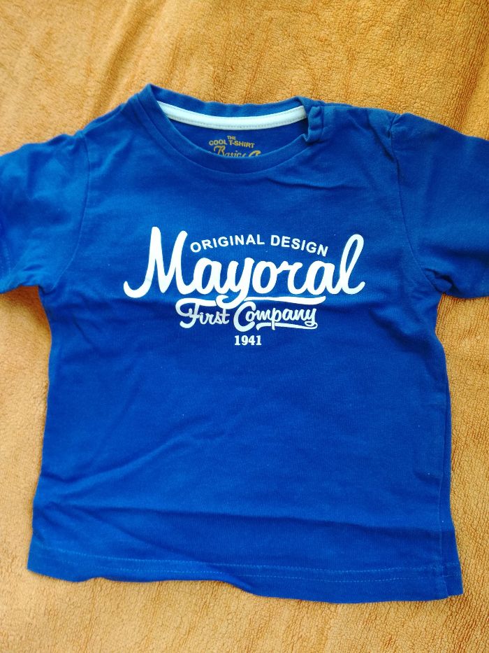 Dwie koszulki Mayoral dla chłopca roz 80, krótki rękaw