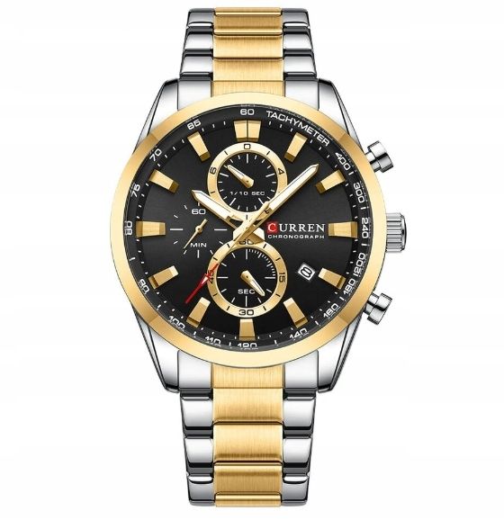 Zegarek Męski Curren Klasyczny Elegancki Chronograf Datownik