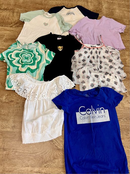 8 bluzeczek dla dziewczynki 134-146 rozmiar