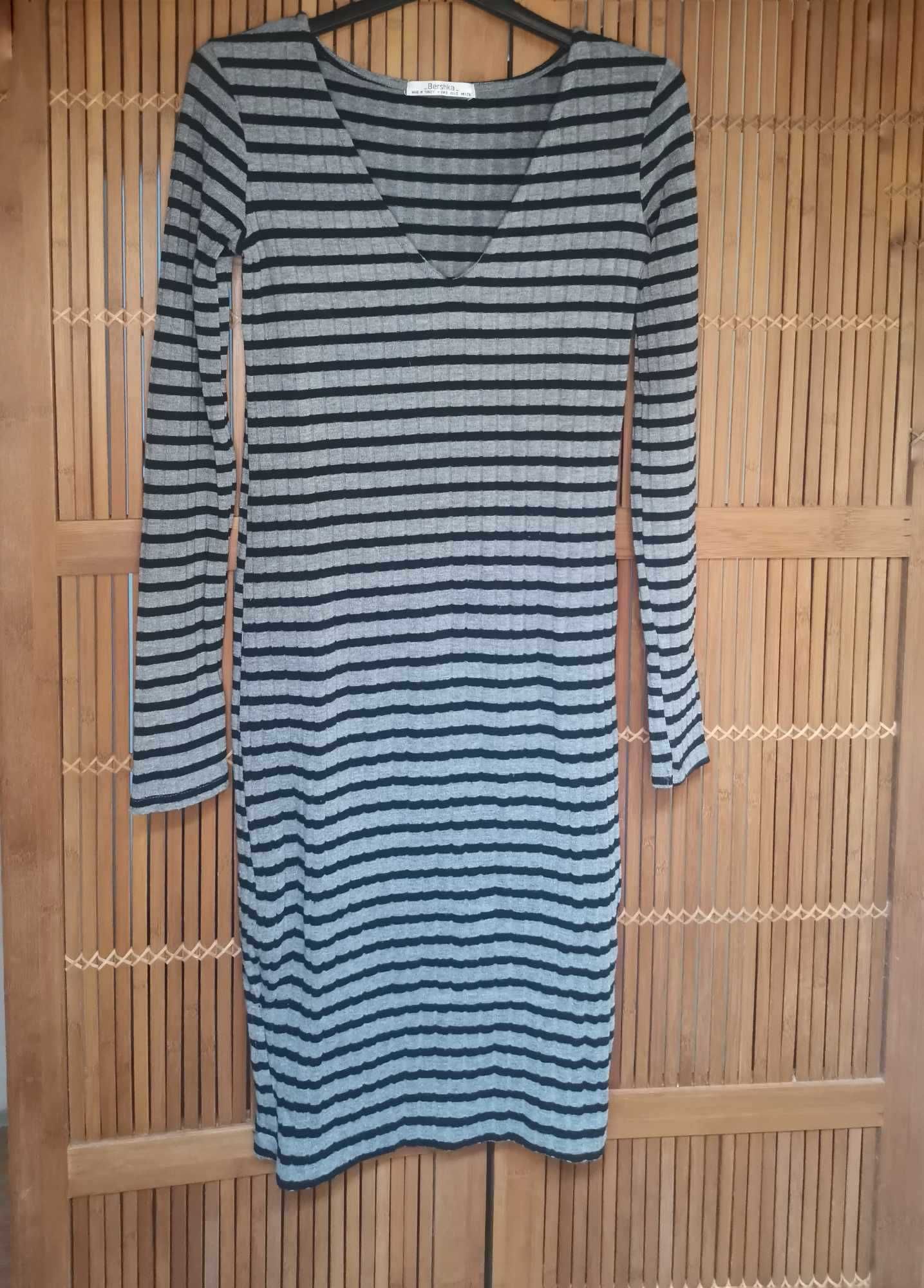 Vestido malha riscas