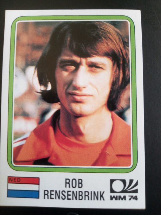 Cromo Panini World Cup Story de Rob Rensenbrink no Mundial 74