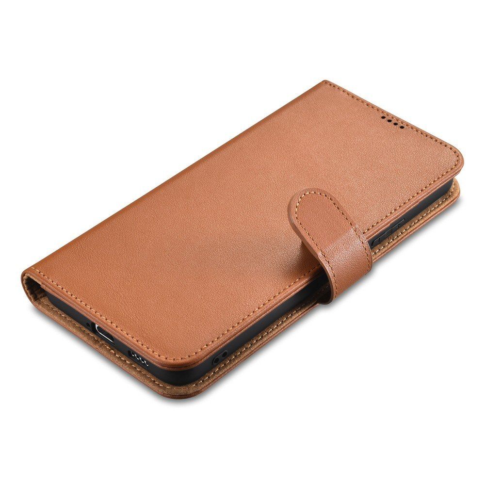 Etui Icarer Haitang Leather Wallet Samsung Galaxy S22 Ultra Brązowy