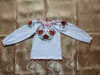 Вишиванка дитяча, вишита сорочка, блуза, кофта р.80-86