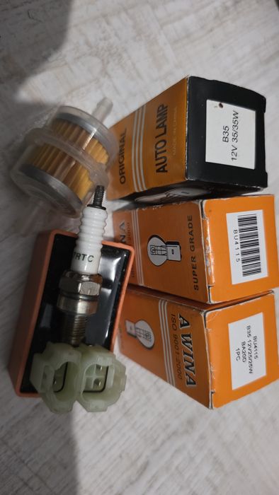 Zestaw do chińskiego skutera, żarówki, świecą, filtr, sterownik