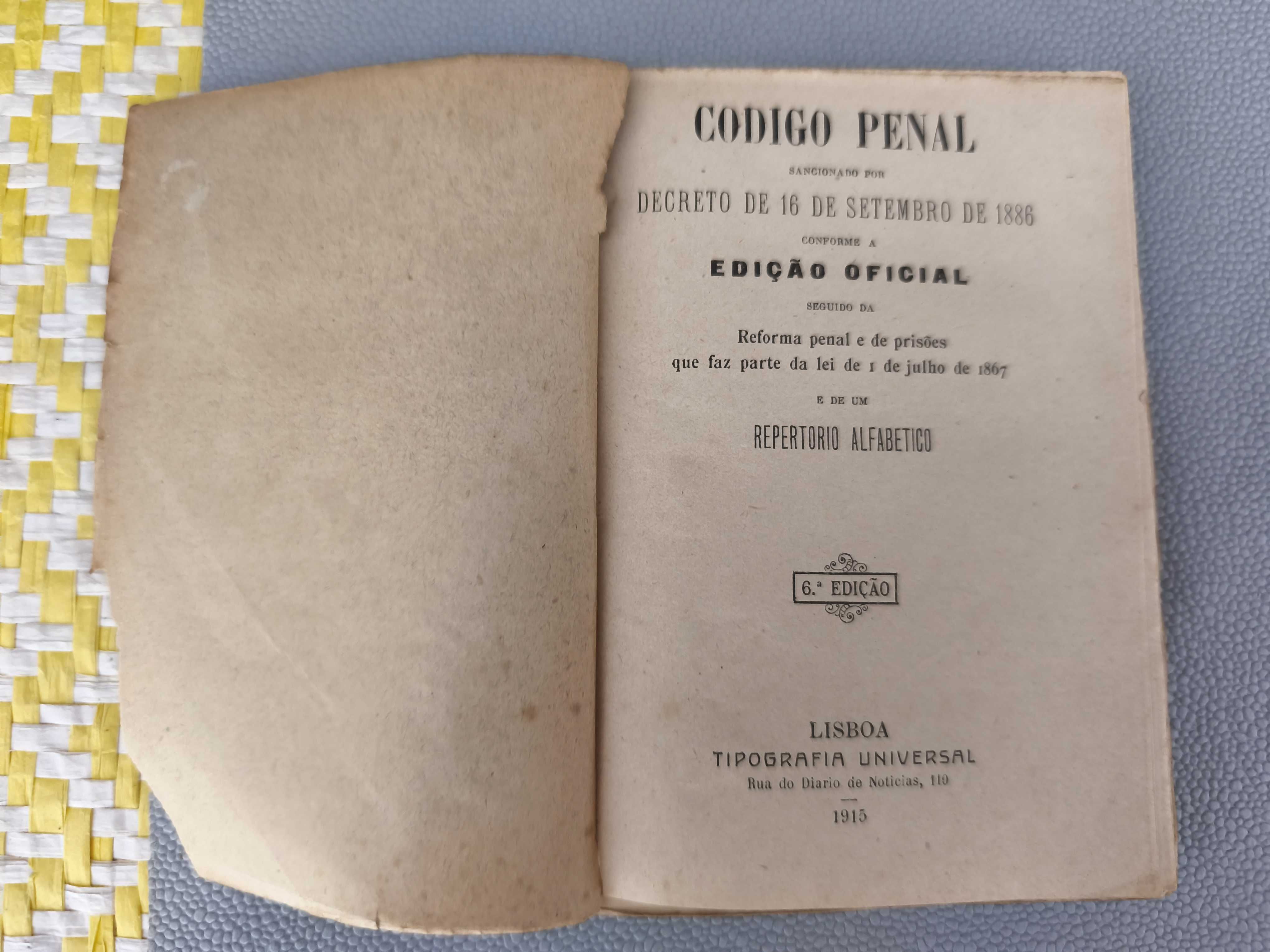 Código Penal - Ano 1886