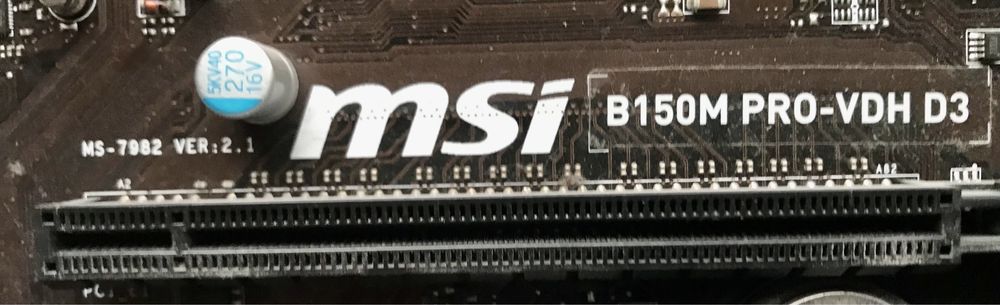 Płyta główna MSI b150m pro z procesorem i7 6 gen