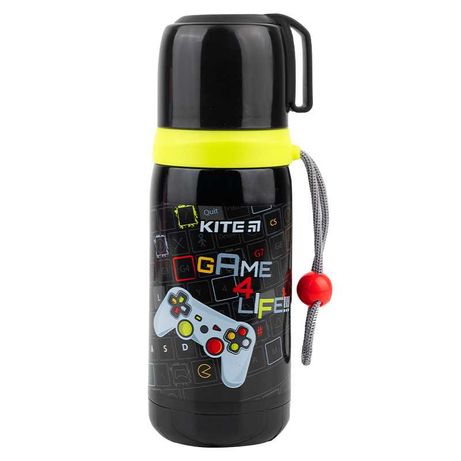 Термос Kite Game 4 Life K21-301-01, 350 мл, черный