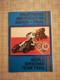 Program żużlowy czysty niezapisany Finał DMŚ Leszno 1984