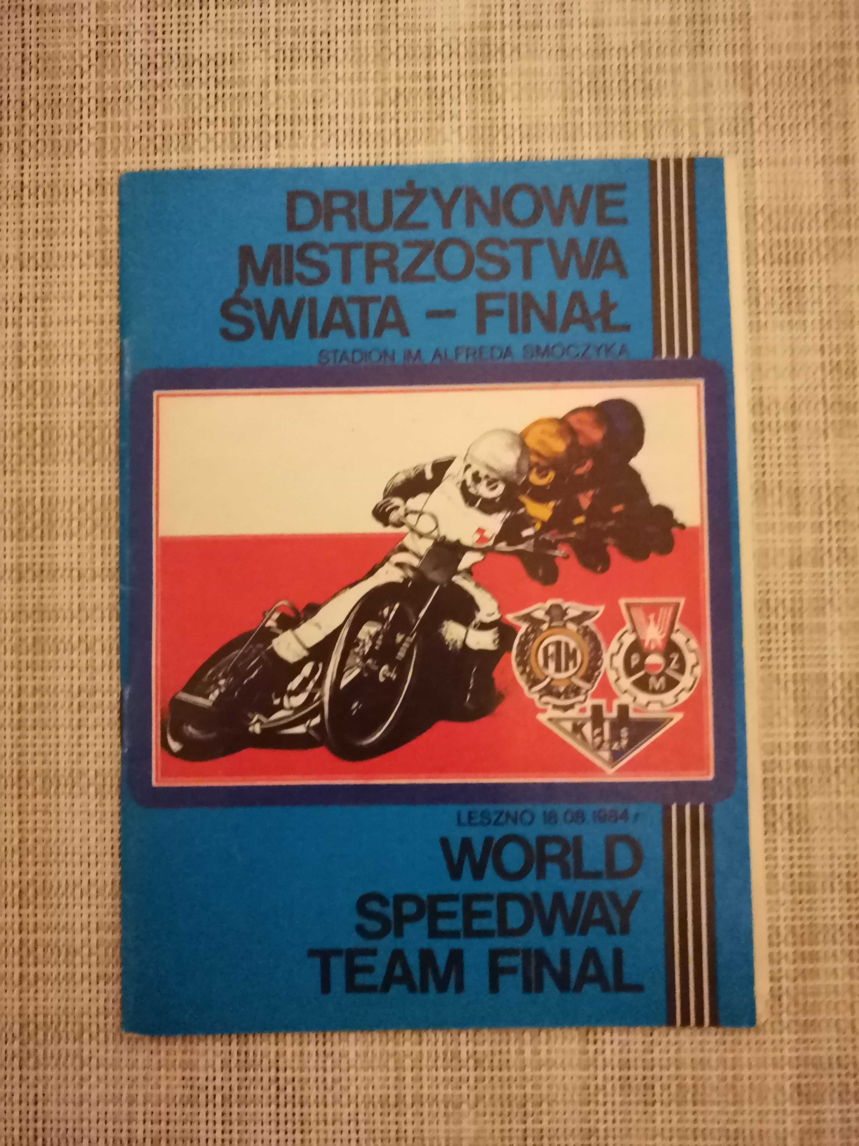 Program żużlowy czysty niezapisany Finał DMŚ Leszno 1984