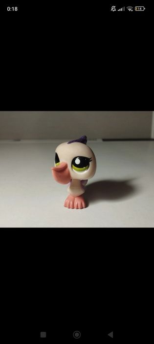 Figurka Littlest pet shop hasbro pelikan brokatowy