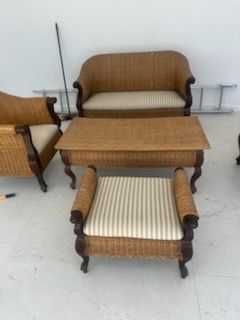 Zestaw wypoczynkowy - wiklinowy