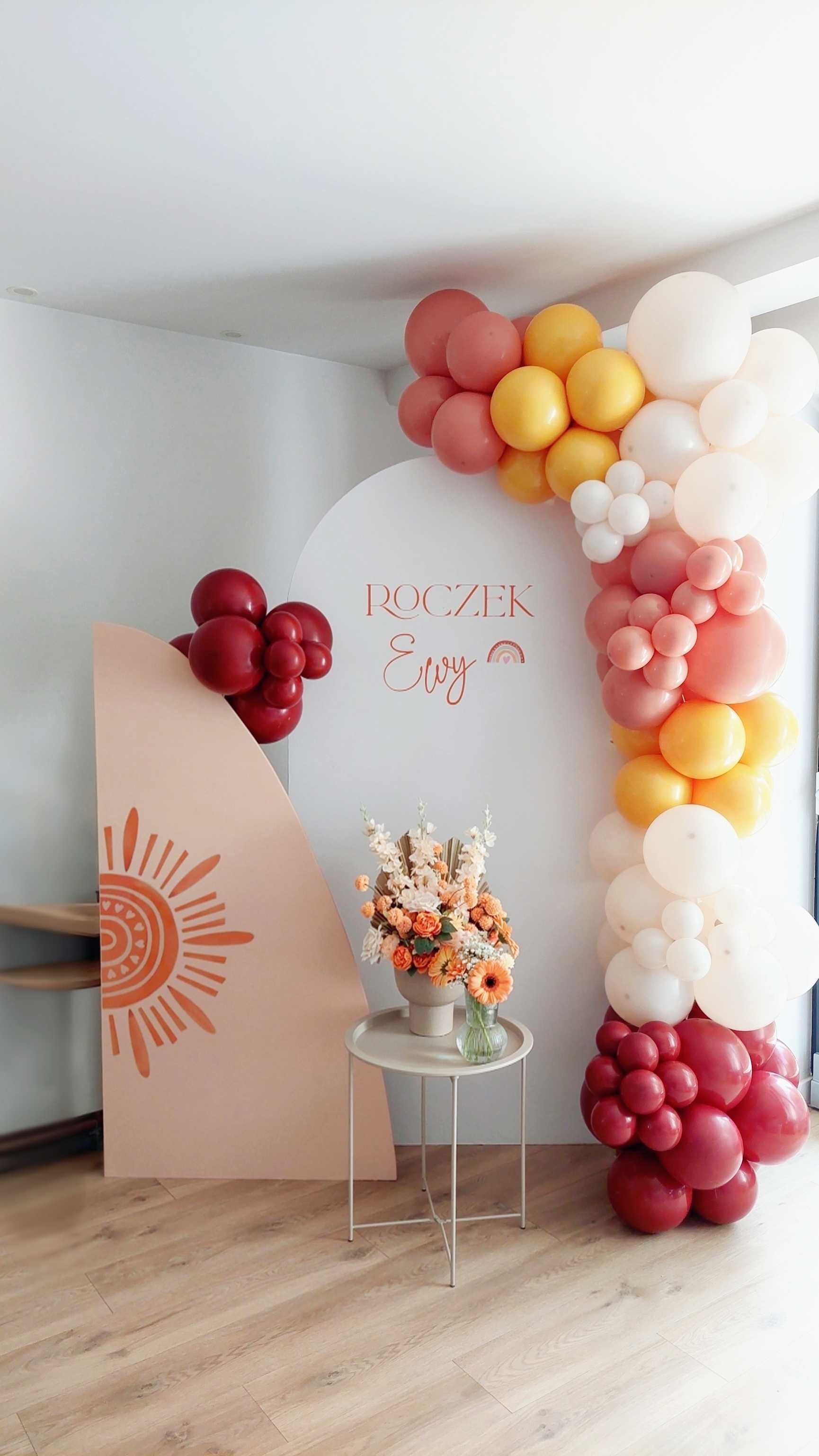 Dekoracje Balonowe Hel Ścianki do zdjęć Balony Urodziny Chrzest Ślub