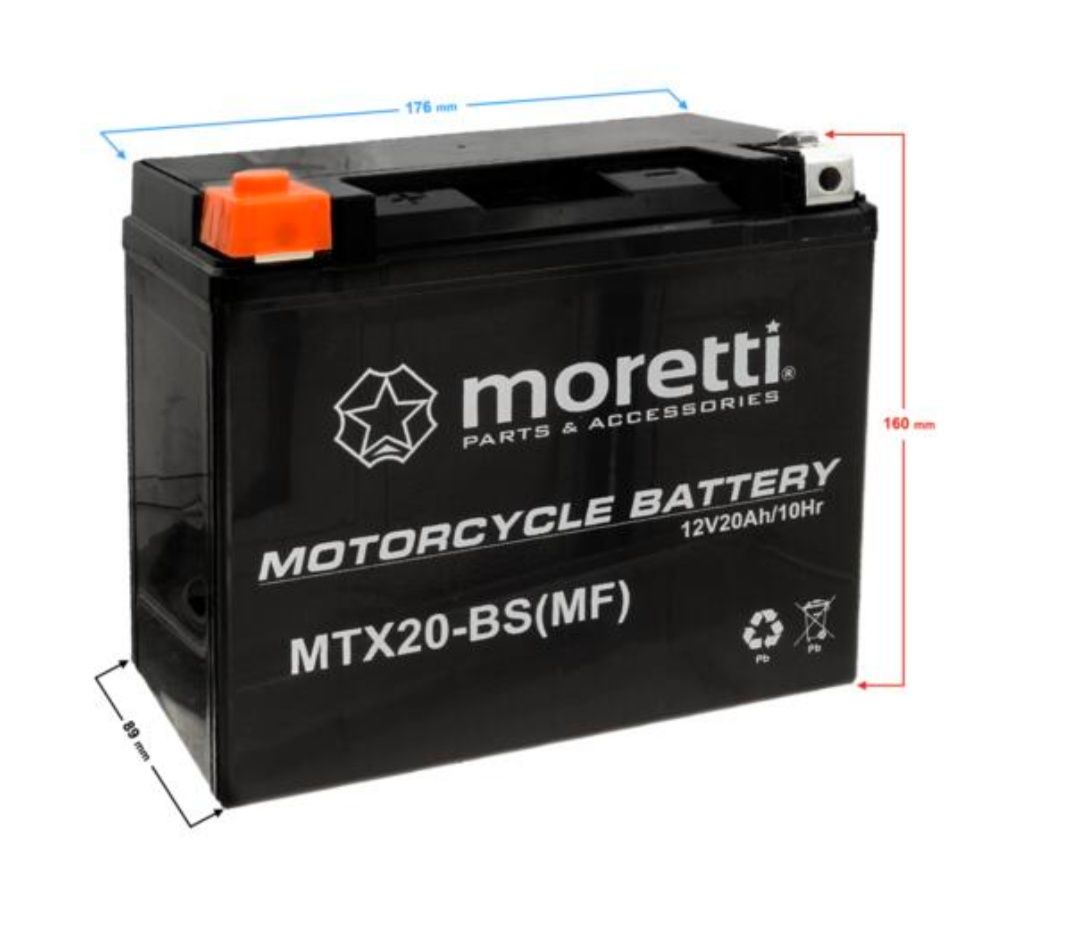 Akumulator żelowy 12V MTX-20 - BS AGM Moretti