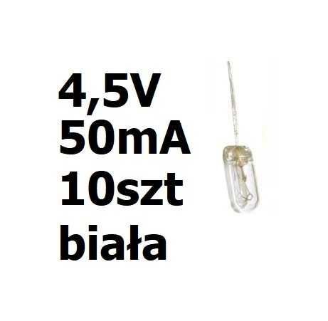 Żarówka miniaturowa biała 3x7mm 4,5V 50mA 10szt